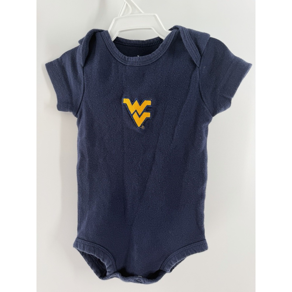 NCAA West Virginia Mountaineers Infant One-Piece Bodysuit Romper Blue 0-3 Months